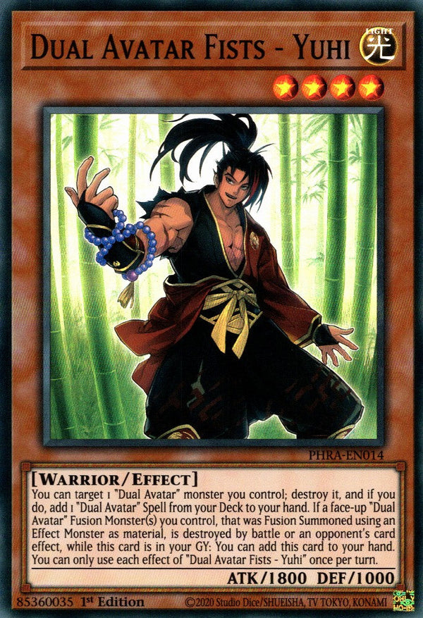 Dual Avatar Fists - Yuhi - PHRA-EN014 - Super Rare - 1st Edition available at 401 Games Canada