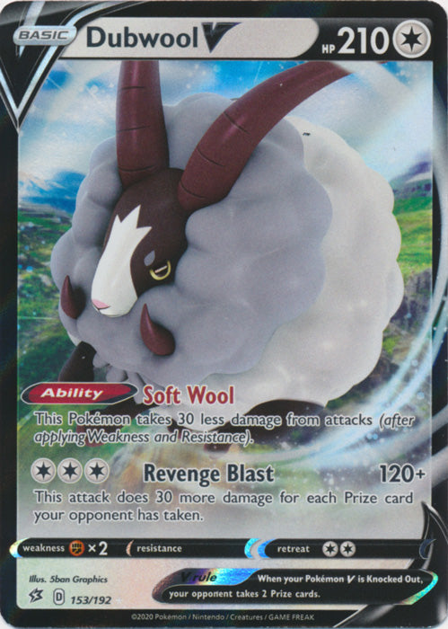 Dubwool V - 153/192 - Ultra Rare available at 401 Games Canada