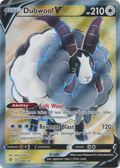 Dubwool V - 188/192 - Full Art Ultra Rare available at 401 Games Canada