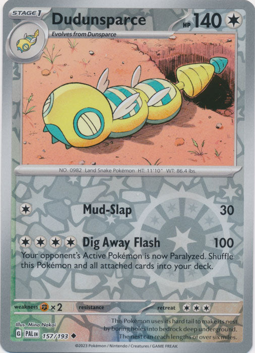 Dudunsparce - 157/193 - Uncommon - Reverse Holo available at 401 Games Canada