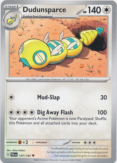 Dudunsparce - 157/193 - Uncommon available at 401 Games Canada