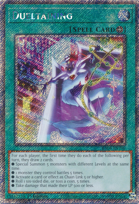 Dueltaining (Platinum Secret Rare) - RA04-EN286 - Platinum Secret Rare - 1st Edition