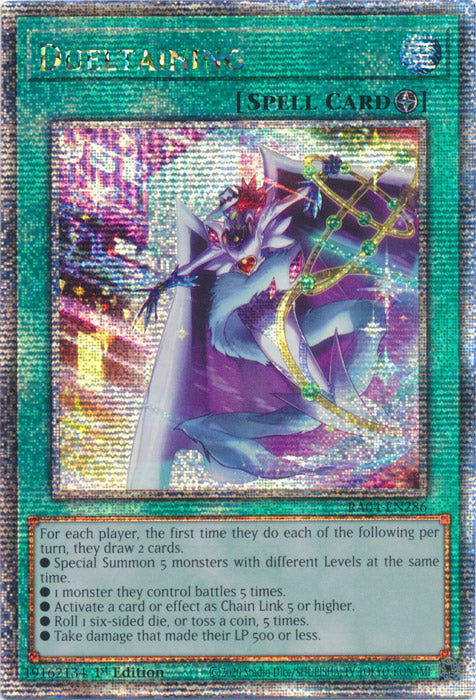 Dueltaining - RA04-EN286 - Quarter Century Secret Rare - 1st Edition