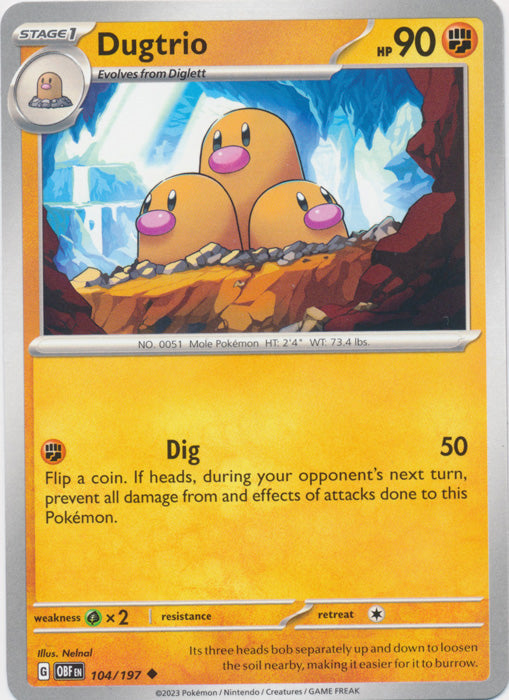 Dugtrio - 104/197 - Uncommon available at 401 Games Canada