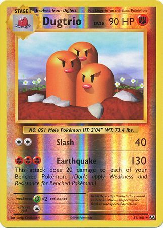 Dugtrio - 56/108 - Rare - Reverse Holo available at 401 Games Canada