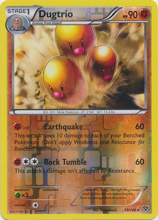 Dugtrio - 59/146 - Rare - Reverse Holo available at 401 Games Canada