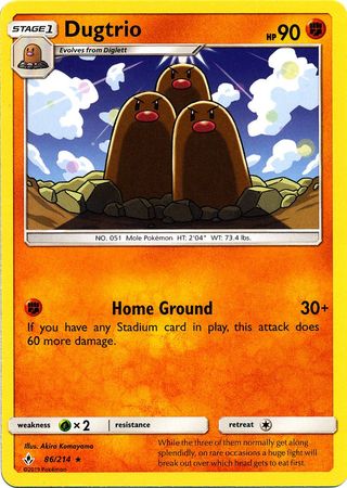 Dugtrio - 86/214 - Rare available at 401 Games Canada