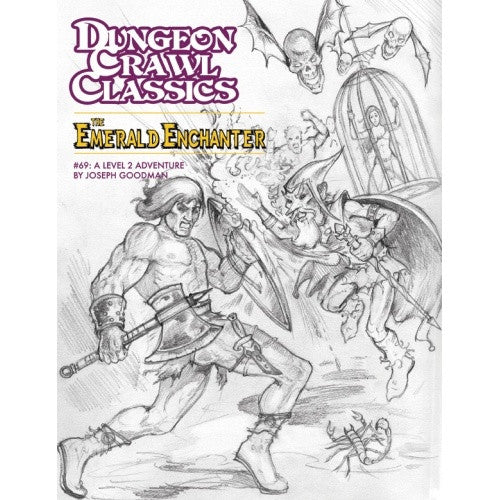 Dungeon Crawl Classics: The Emerald Enchanter - Sketch Cover-RPG-401 Games