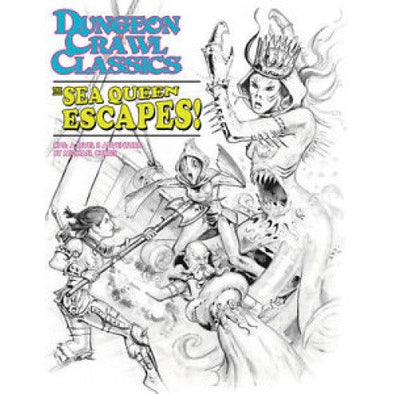 Dungeon Crawl Classics: The Sea Queen Escapes - Sketch Cover available at 401 Games Canada