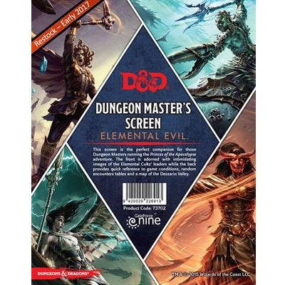 Dungeons & Dragons - 5th Edition - Dungeon Master's Screen - Elemental Evil available at 401 Games Canada