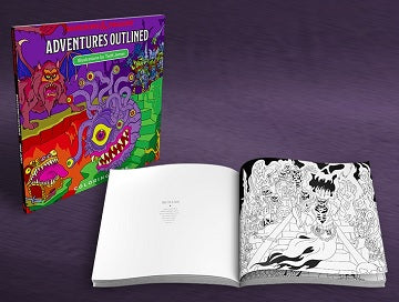 Dungeons & Dragons - Adventures Outlined Colouring Book available at 401 Games Canada