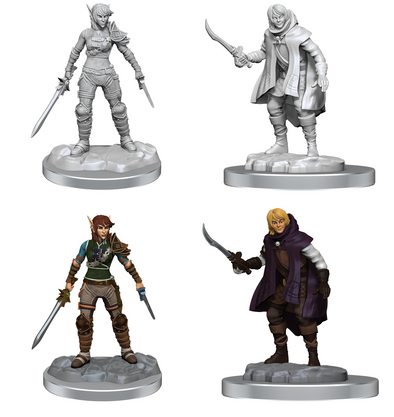 Dungeons & Dragons Nolzur's Marvelous Unpainted Minis: Elf Rogue / Half-Elf Rogue Protege available at 401 Games Canada