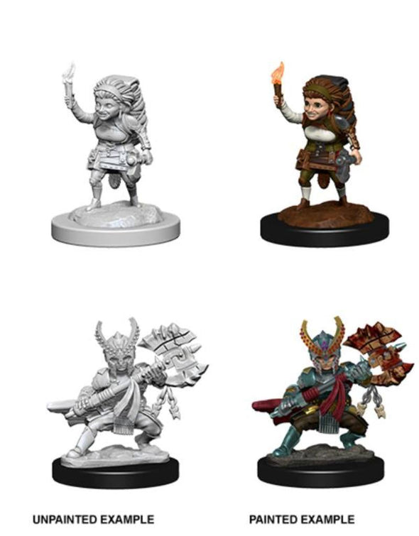 Dungeons & Dragons Nolzur's Marvelous Unpainted Minis: Female Halfling Fighter available at 401 Games Canada