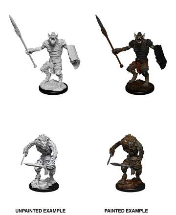 Dungeons & Dragons Nolzur's Marvelous Unpainted Minis: Gnoll and Gnoll Flesh Gnawer available at 401 Games Canada