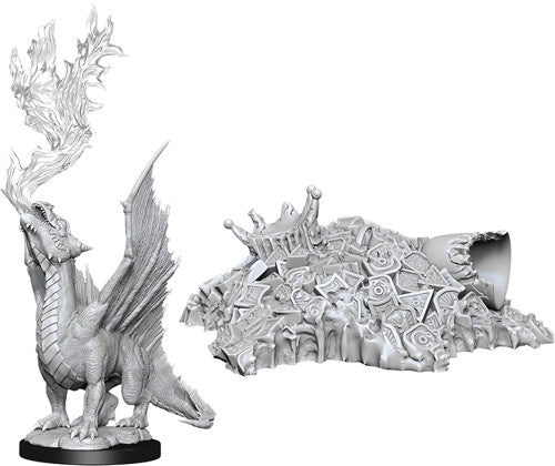 Dungeons & Dragons Nolzur's Marvelous Unpainted Minis: Gold Dragon Wyrmling & Small Treasure Pile available at 401 Games Canada