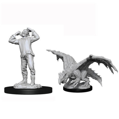 Dungeons & Dragons Nolzur's Marvelous Unpainted Minis: Green Dragon Wyrmling & Afflicted Elf available at 401 Games Canada