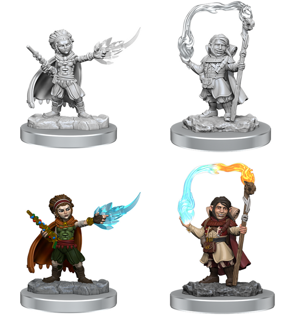 Dungeons & Dragons Nolzur's Marvelous Unpainted Minis: Halfling Wizards available at 401 Games Canada