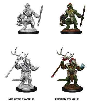 Dungeons & Dragons Nolzur's Marvelous Unpainted Minis: Lizardfolk and Lizardfolk Shaman available at 401 Games Canada