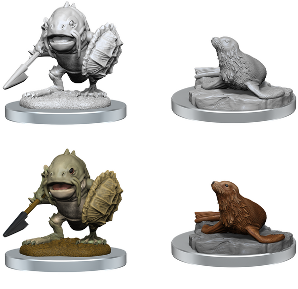 Dungeons & Dragons Nolzur's Marvelous Unpainted Minis: Locathah and Seal available at 401 Games Canada