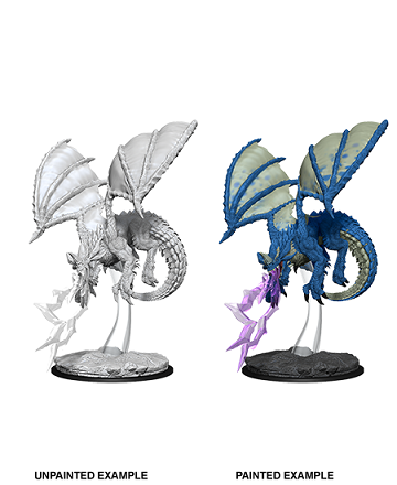 Dungeons & Dragons Nolzur's Marvelous Unpainted Minis: Young Blue Dragon available at 401 Games Canada