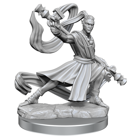 Dungeons and Dragons Frameworks - Unassembled Miniatures - Elf Monk Male available at 401 Games Canada