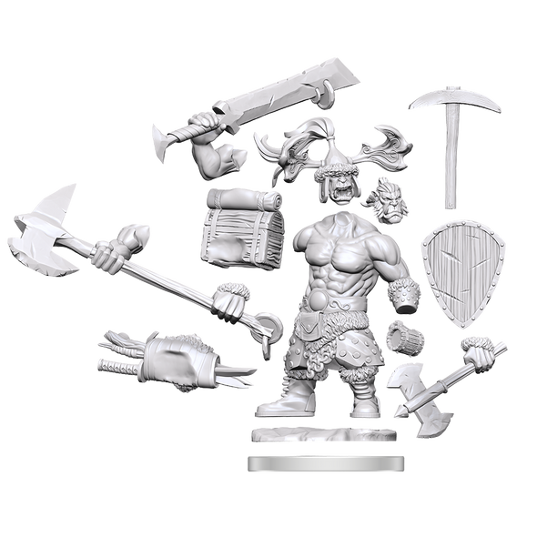 Dungeons and Dragons Frameworks - Unassembled Miniatures - Orc Barbarian Male available at 401 Games Canada