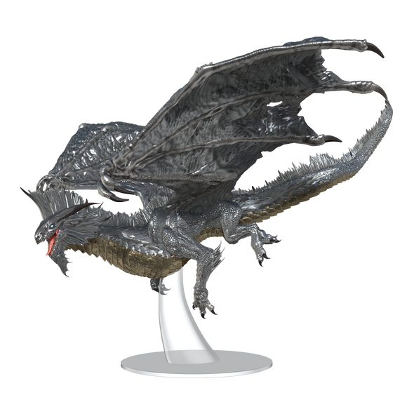 Dungeons and Dragons Minis - Icons of the Realms: Adult Silver Dragon available at 401 Games Canada