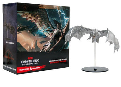 Dungeons and Dragons Minis - Icons of the Realms: Ancient Silver Dragon Premium Figure available at 401 Games Canada