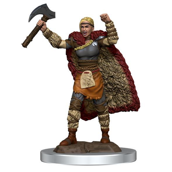 Dungeons and Dragons Minis - Icons of the Realms Premium Minis: Female Human Barbarian available at 401 Games Canada