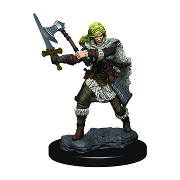 Dungeons and Dragons Minis - Icons of the Realms Premium Minis: Human Female Barbarian available at 401 Games Canada