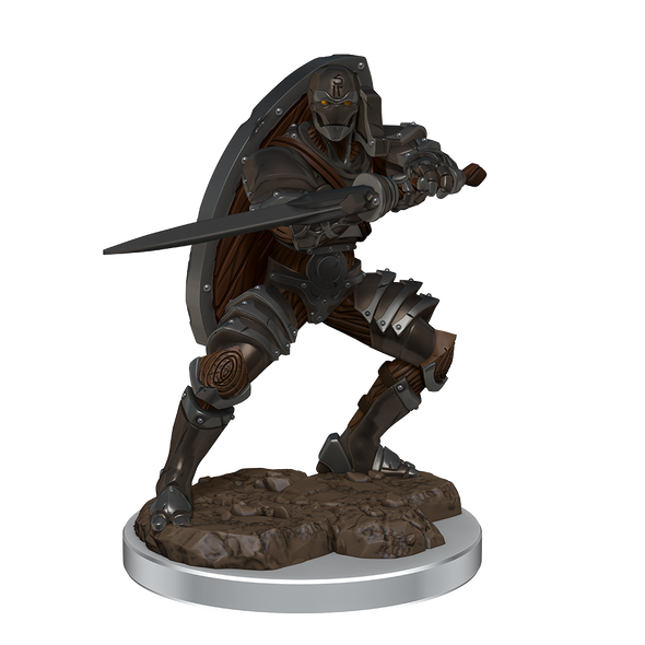 Dungeons and Dragons Minis - Icons of the Realms Premium Minis: Male Warforged Fighter available at 401 Games Canada