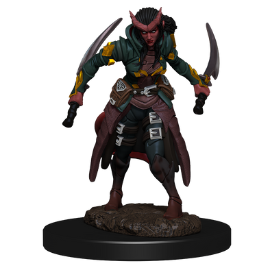 Dungeons and Dragons Minis - Icons of the Realms Premium Minis: Tiefling Rogue Female available at 401 Games Canada