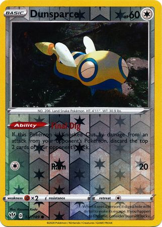 Dunsparce - 137/189 - Common - Reverse Holo available at 401 Games Canada