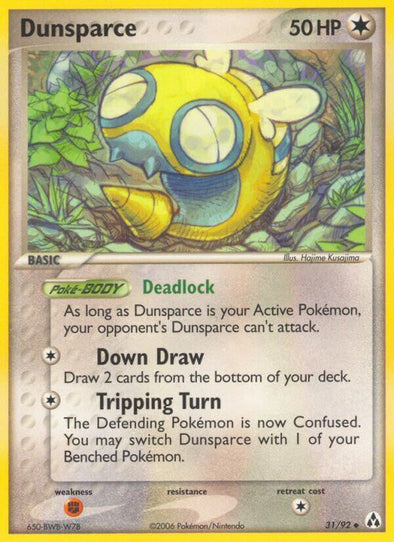 Dunsparce - 31/92 - Uncommon available at 401 Games Canada