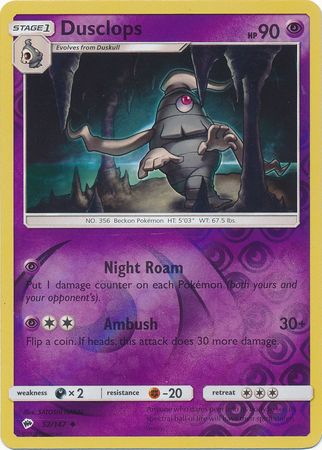 Dusclops - 52/147 - Uncommon - Reverse Holo available at 401 Games Canada