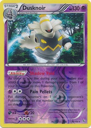 Dusknoir - 40/106 - Holo Rare - Reverse Holo available at 401 Games Canada