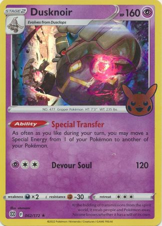 Dusknoir - 62/172 - Holo Promo (Trick or Trade BOOster Bundle) available at 401 Games Canada