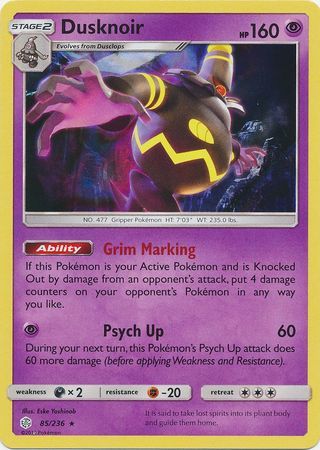 Dusknoir - 85/236 - Holo Rare available at 401 Games Canada