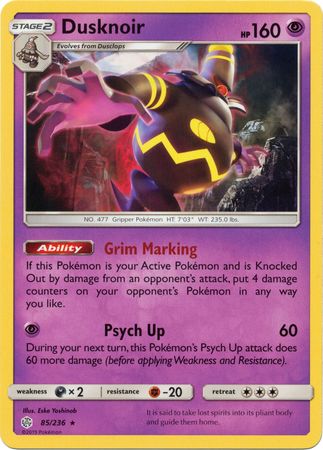 Dusknoir - 85/236 - Rare - Theme Deck Exclusive available at 401 Games Canada