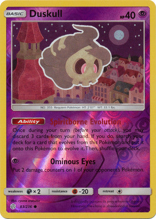 Duskull - 83/236 - Common - Reverse Holo available at 401 Games Canada