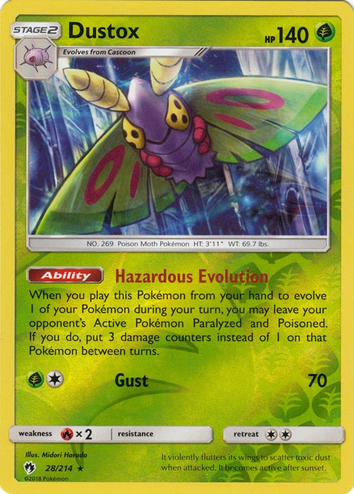 Dustox - 28/214 - Rare Reverse Holo available at 401 Games Canada