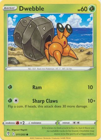 Dwebble - 011/203 - Common available at 401 Games Canada