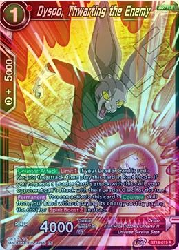 Dyspo, Thwarting the Enemy - BT14-019 - Rare (FOIL) available at 401 Games Canada