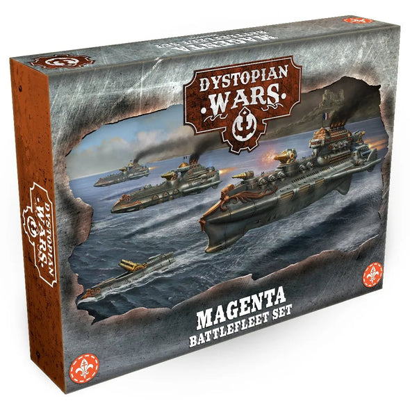 Dystopian Wars - Latin Alliance - Magenta Battlefleet Set available at 401 Games Canada