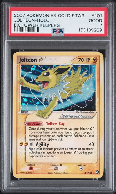 Jolteon Gold Star - EX Power Keepers - Holo - PSA GOOD 2