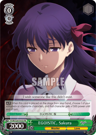 EGOISTIC, Sakura - FS/BCS2019-03 - Promo available at 401 Games Canada