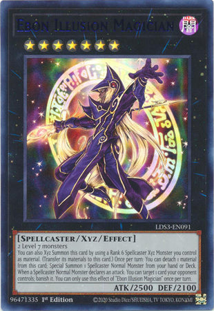 Ebon Illusion Magician (Blue) - LDS3-EN091 - Ultra Rare - 1st Edition available at 401 Games Canada