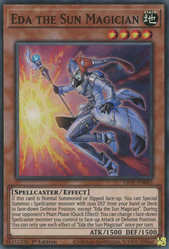 Eda the Sun Magician - LIOV-EN093 - Super Rare - 1st Edition available at 401 Games Canada