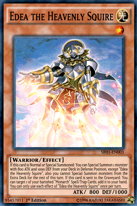 Edea the Heavenly Squire - SR01-EN003 - Super Rare - 1st Edition available at 401 Games Canada