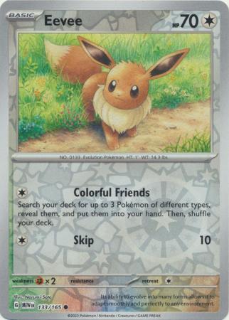 Eevee - 133/165 - Common - Reverse Holo available at 401 Games Canada